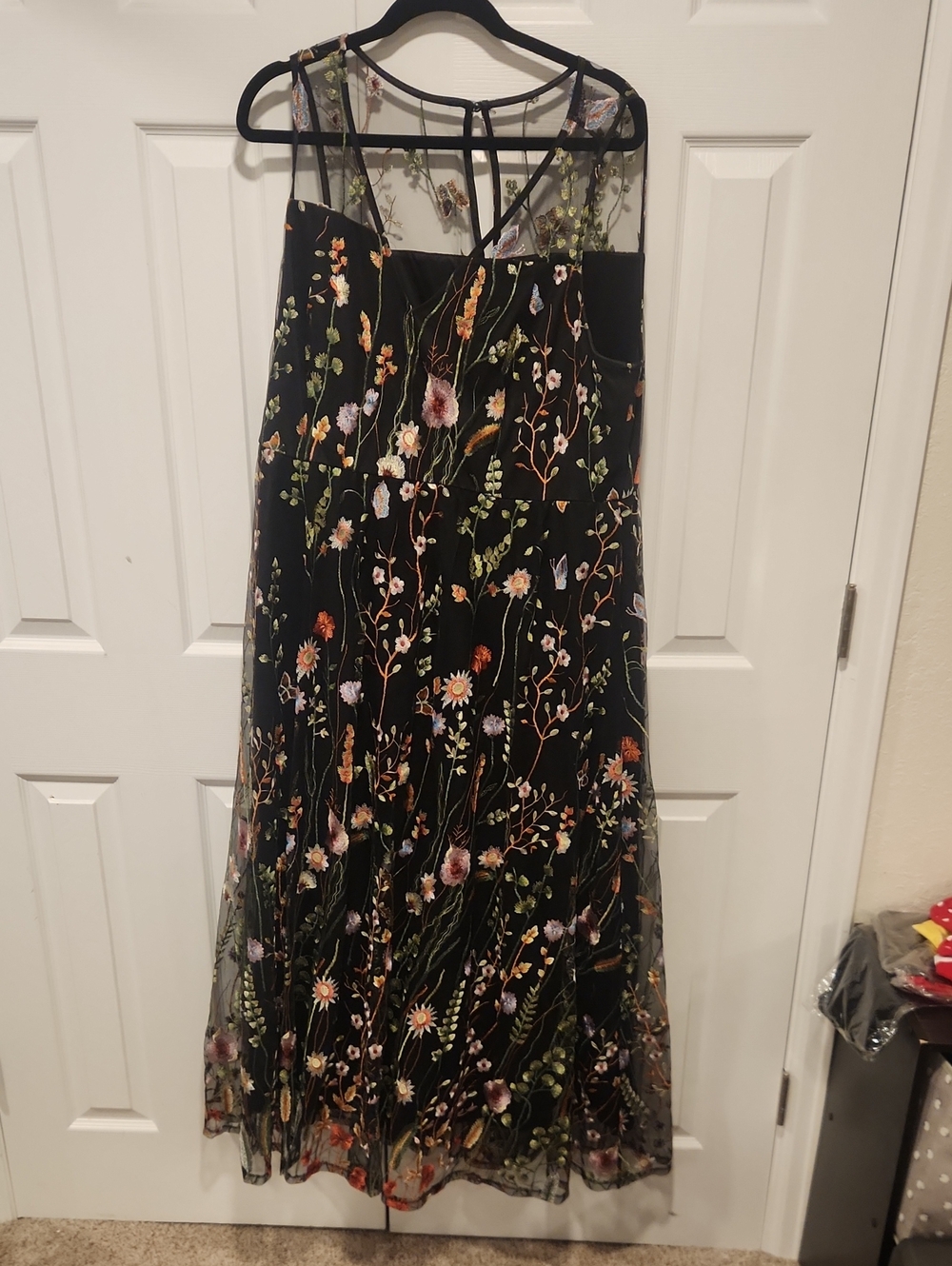 Torrid Maxi Mesh Embroidered Dress - Picture 3 of 9